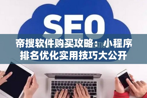 帝搜软件购买攻略：小程序排名优化实用技巧大公开