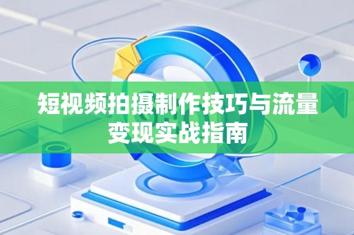 短视频拍摄制作技巧与流量变现实战指南