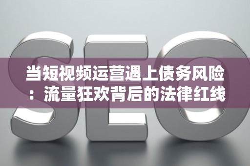 当短视频运营遇上债务风险：流量狂欢背后的法律红线