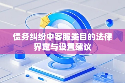 债务纠纷中客服类目的法律界定与设置建议
