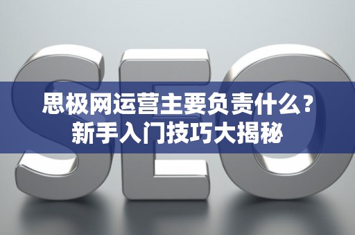 思极网运营主要负责什么？新手入门技巧大揭秘