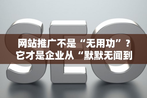 网站推广不是“无用功”？它才是企业从“默默无闻到赚钱盈利”的增长密码