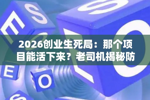 2026创业生死局：那个项目能活下来？老司机揭秘防坑“无间道”